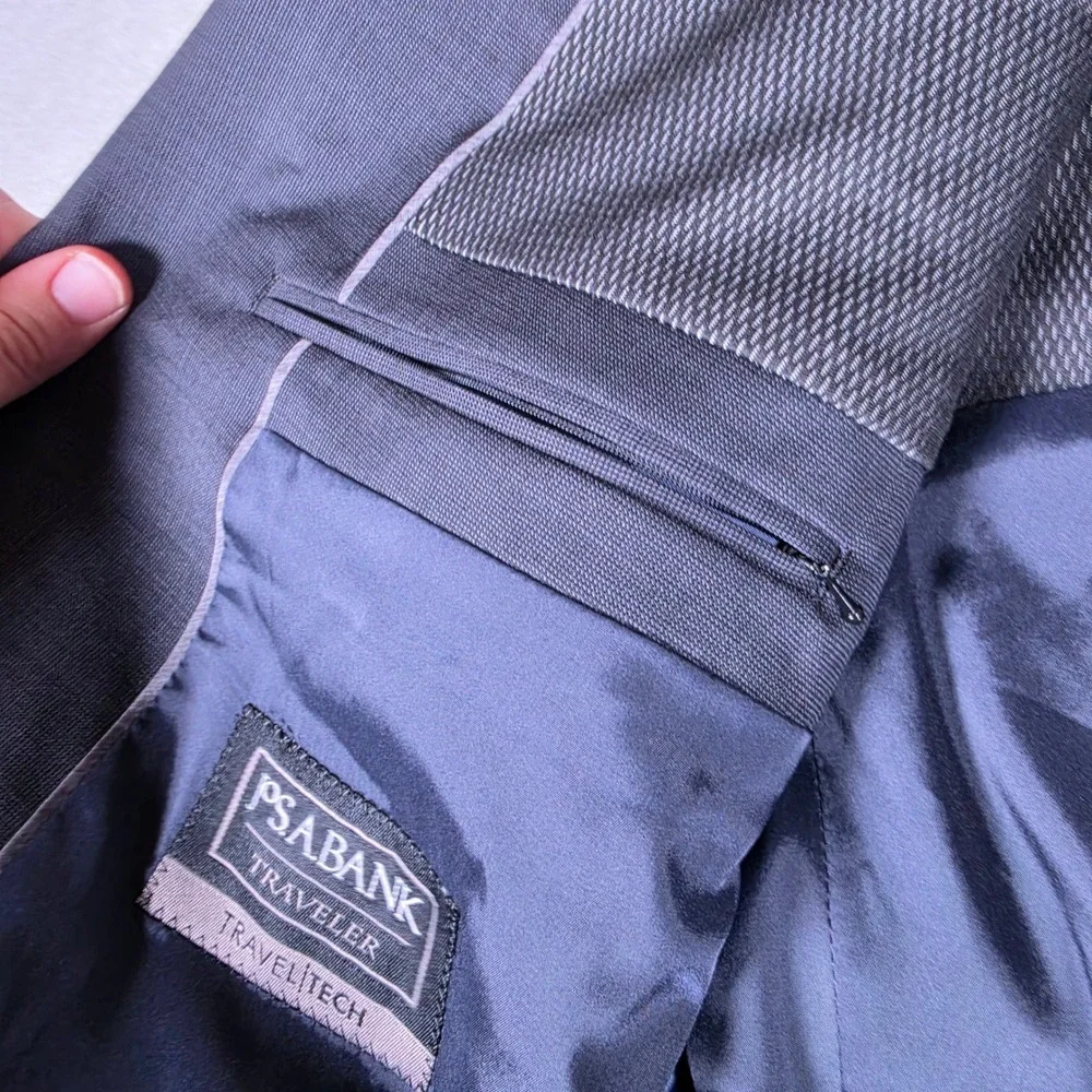 Jos. A. Bank Traveler Mens 50R Gray Wool Stretch Travel Tech Suit SU2SNS-102